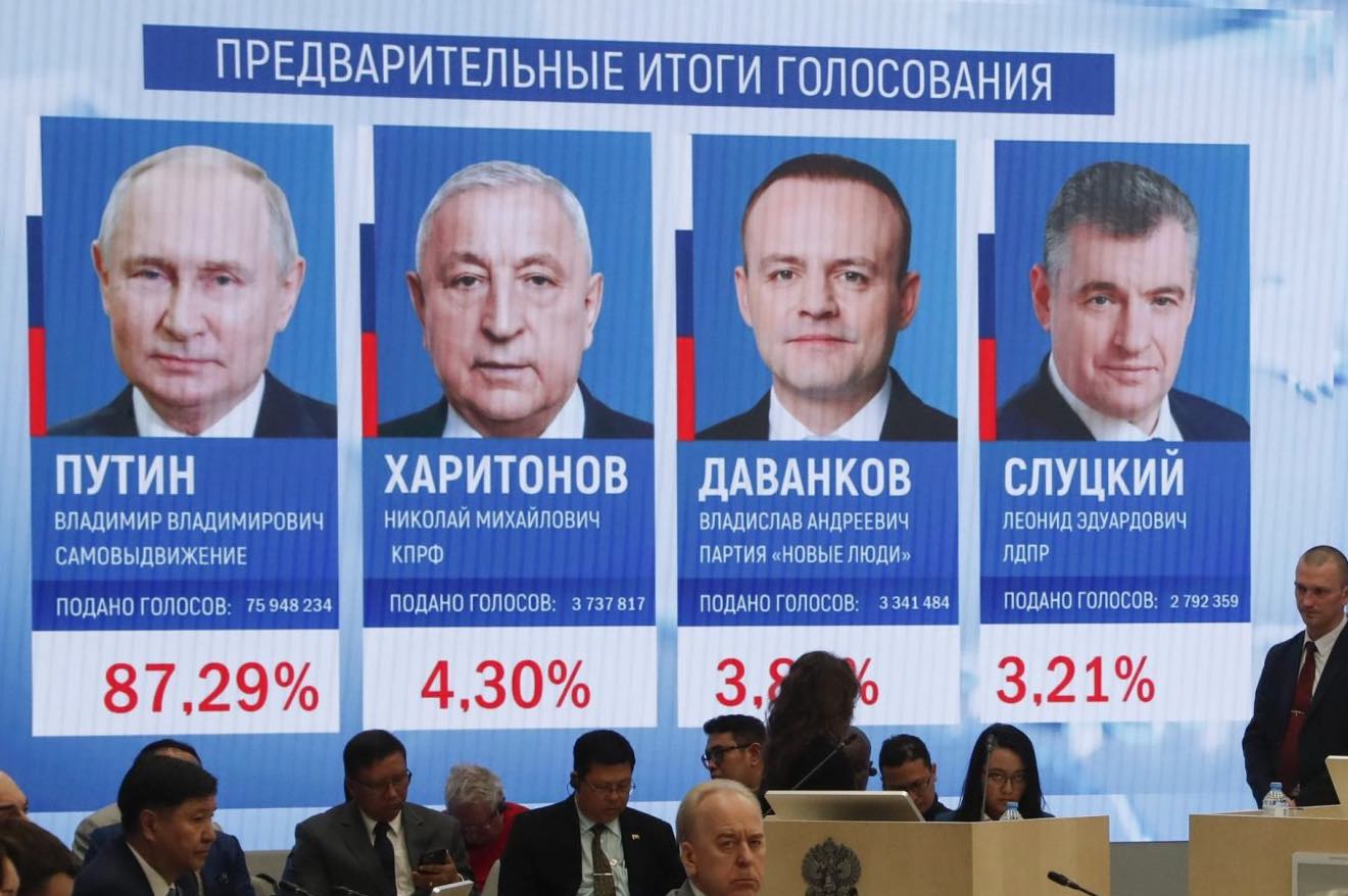 Triunfo contundente de Putin en elecciones rusas